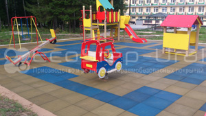 Резиновая плитка Экостеп для детской площадки